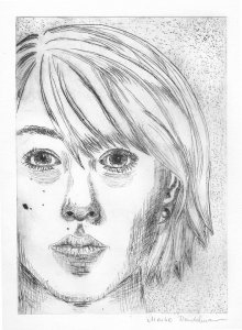 Radierung Selbstportrait