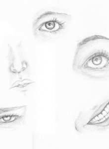 Radierung Selbstportrait