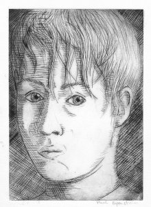 Radierung Selbstportrait